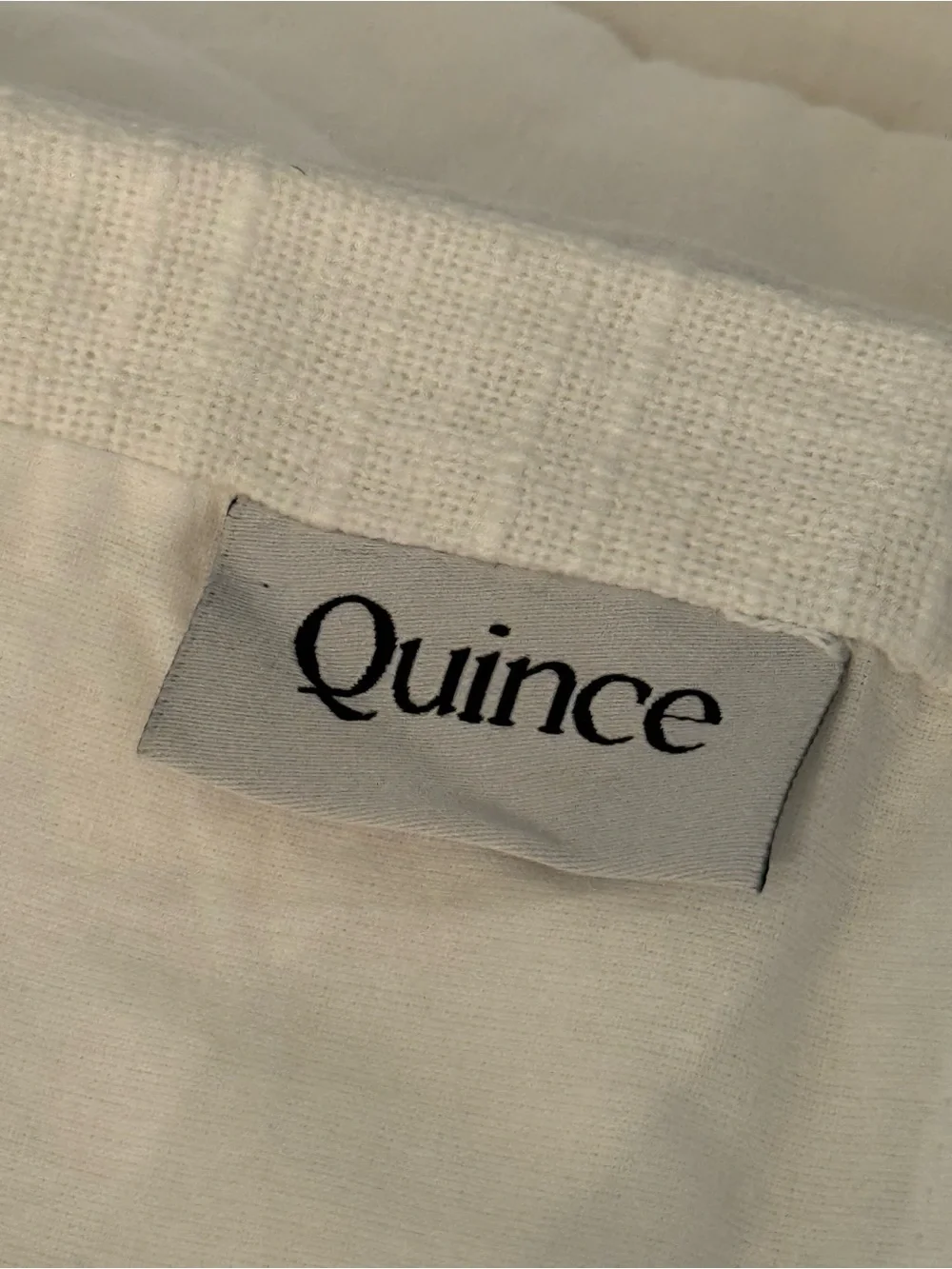 Quince White Cotton Slub Single Curtain Panel 48”x108”